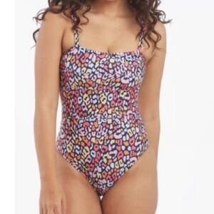 Summersalt 12 one piece swimsuit bathing suit oasis leopard print